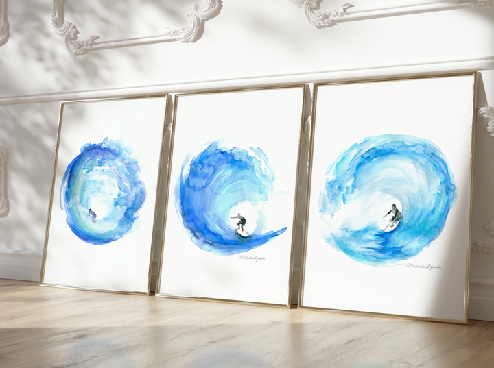 surf wave art set video