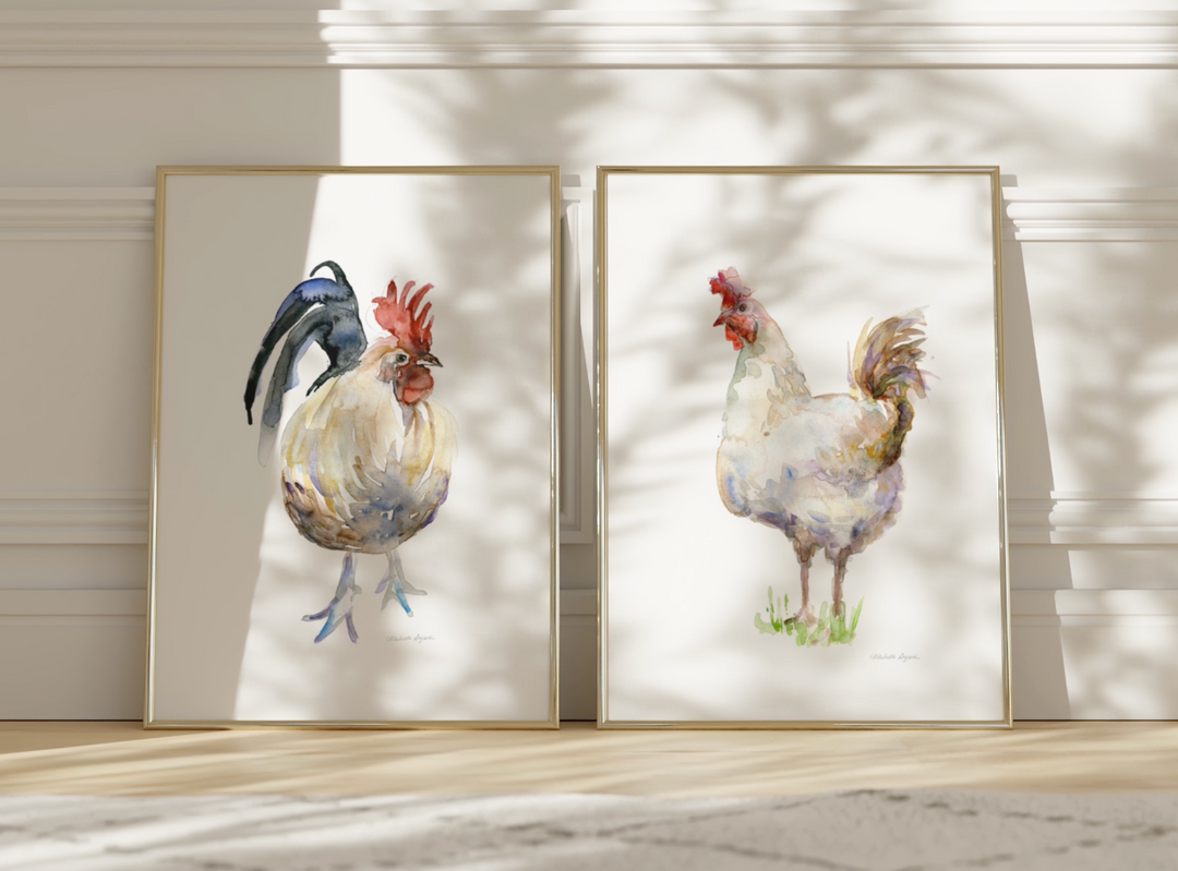 Haan en kip schilderijen video