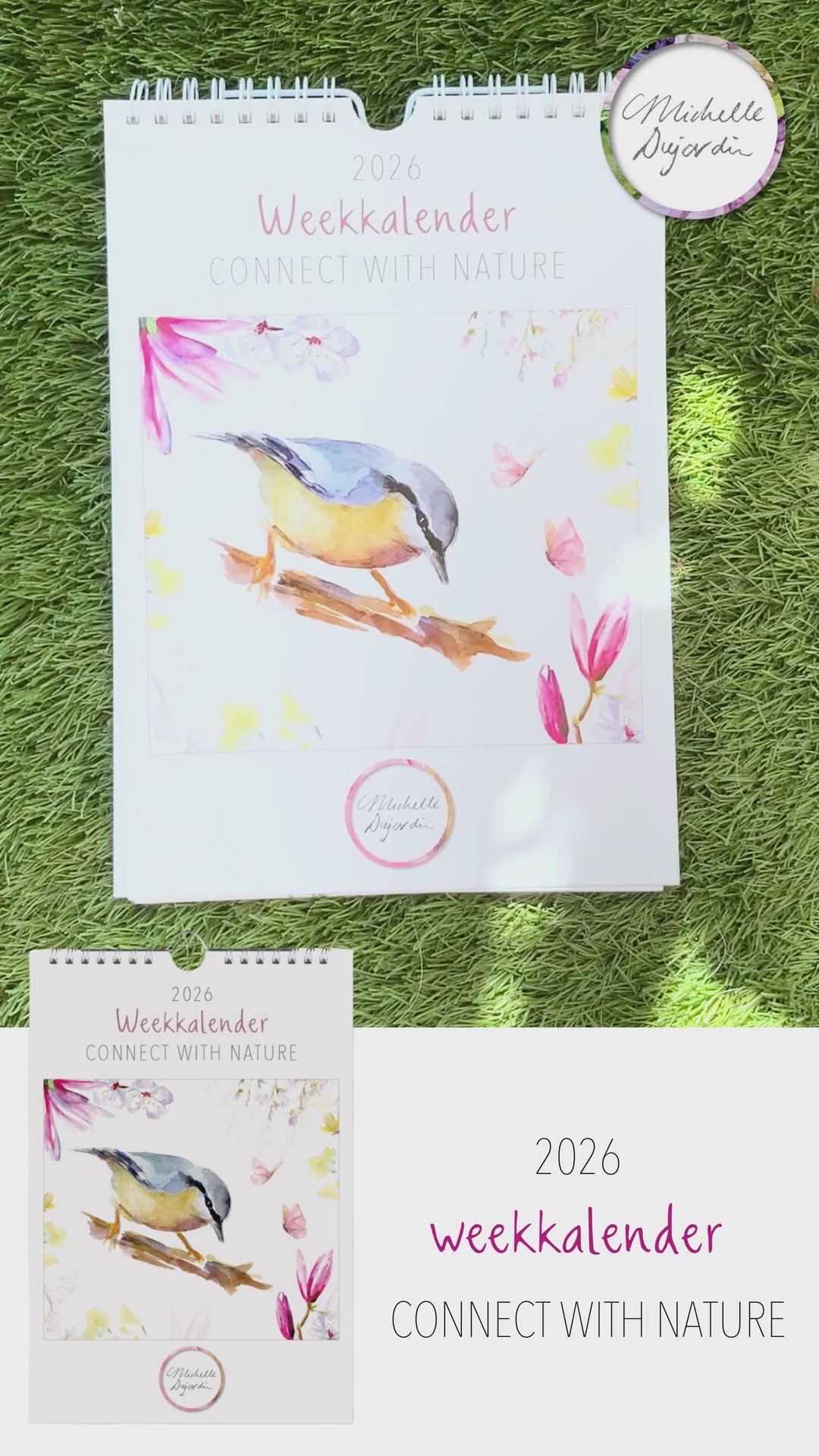 Week calendar 2026 'Connect with Nature' by Michelle Dujardin