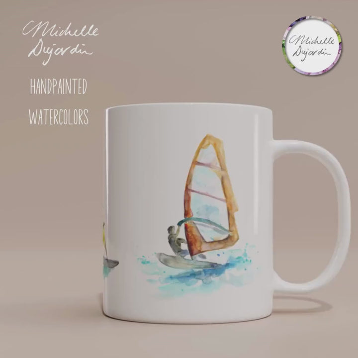 Surf art mug video by Michelle Dujardin