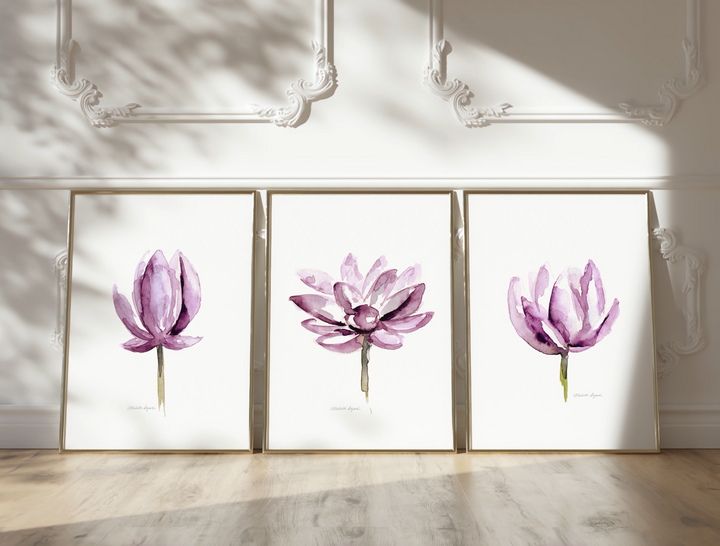 Video of Magenta lotus flower art pribts