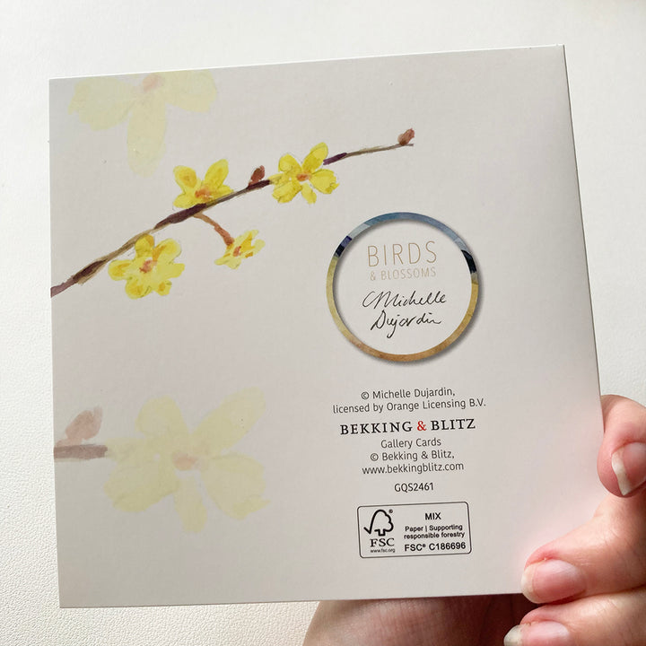 Birds and blossoms greeting cards by Michelle Dujardin