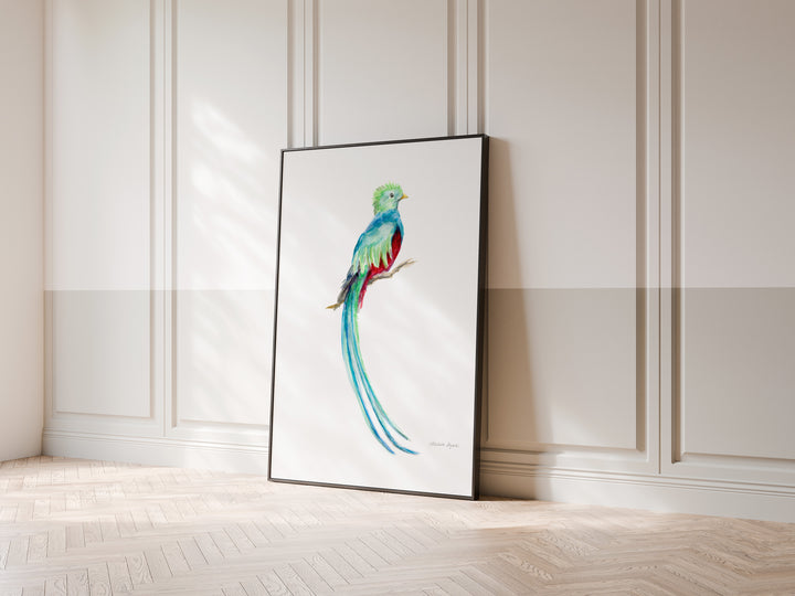 Tropical bird art print by Michelle Dujardin