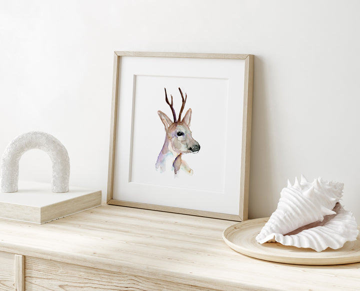 Reebok portret schilderij in vierkante lijst