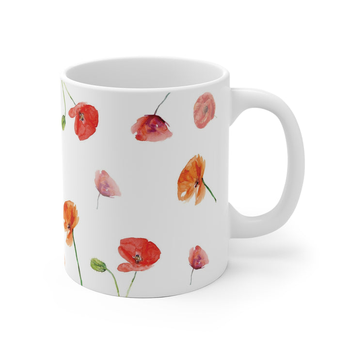 Koffiebeker met klaprozen van Michelle Dujardin