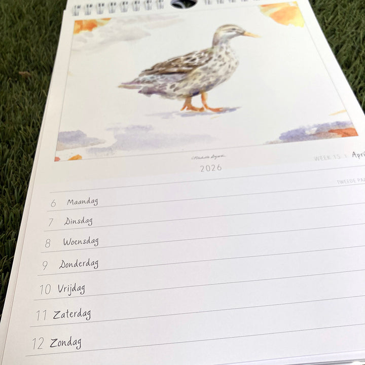 Week calendar 2026 'Connect with Nature' by Michelle Dujardin