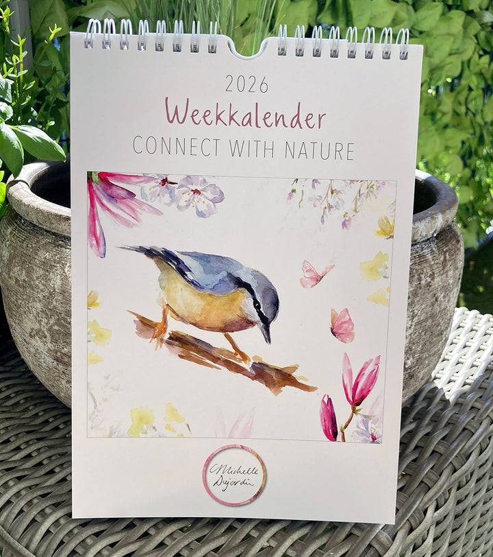 Week calendar 2026 'Connect with Nature' by Michelle Dujardin
