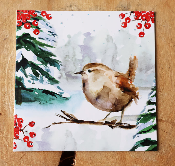 Greeting cards 'Winter Animals' with squirrel (2025) by Michelle Dujardin (natuurmonumenten)