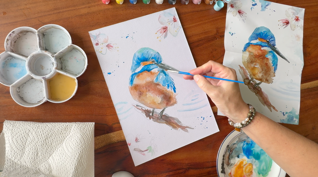 Kingfisher Watercolour Painting Set – Demonstration & Tips