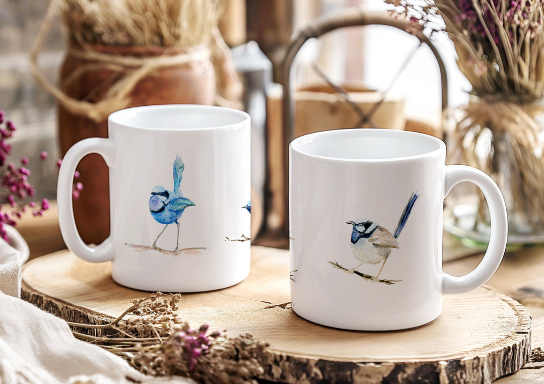 Prachtelfjes Mok met Australische Vogels in Aquarel