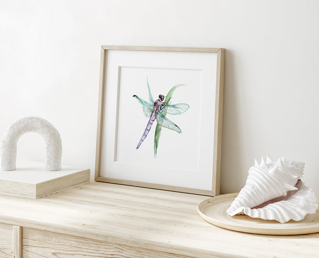 Libelle aquarel print