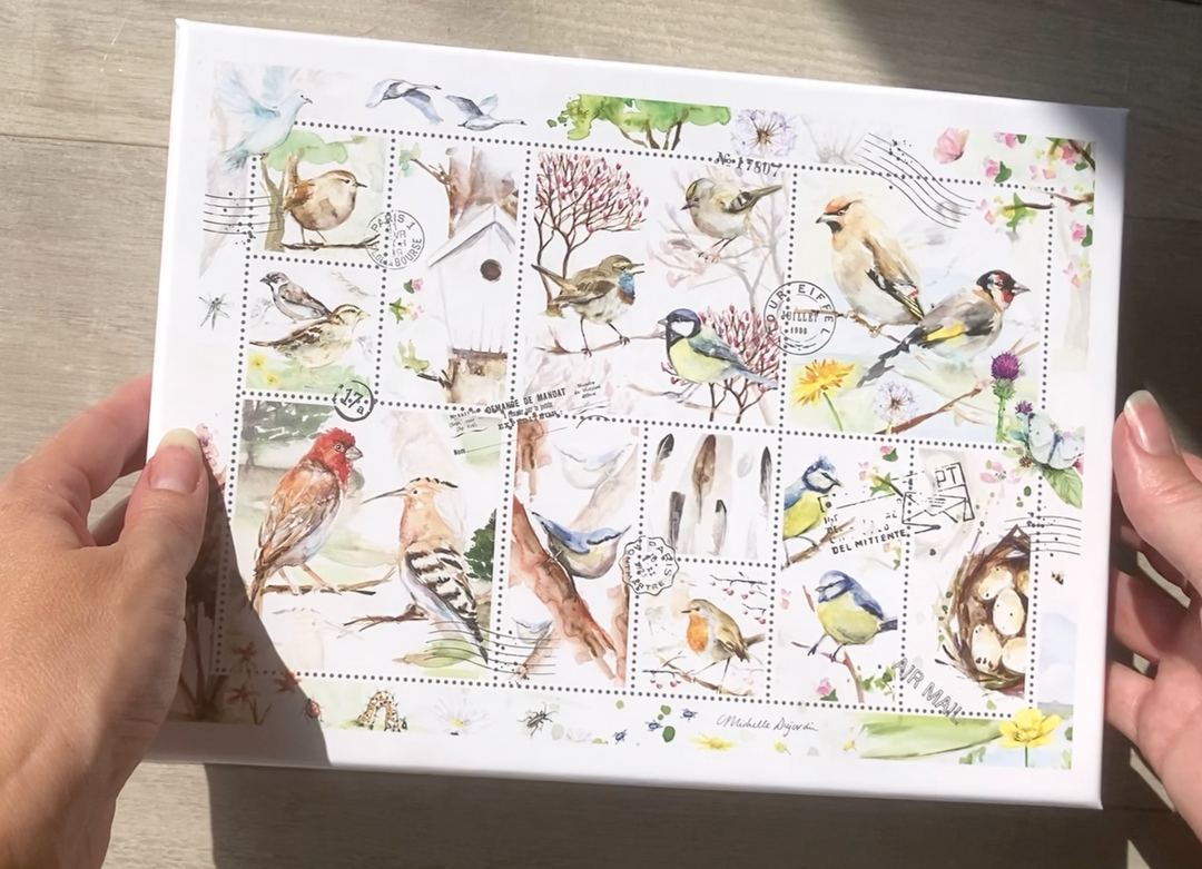 Legpuzzel met vogel-illustraties van Michelle Dujardin
