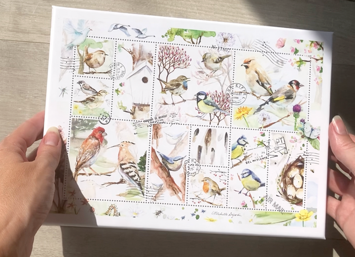 Legpuzzel met vogel-illustraties van Michelle Dujardin