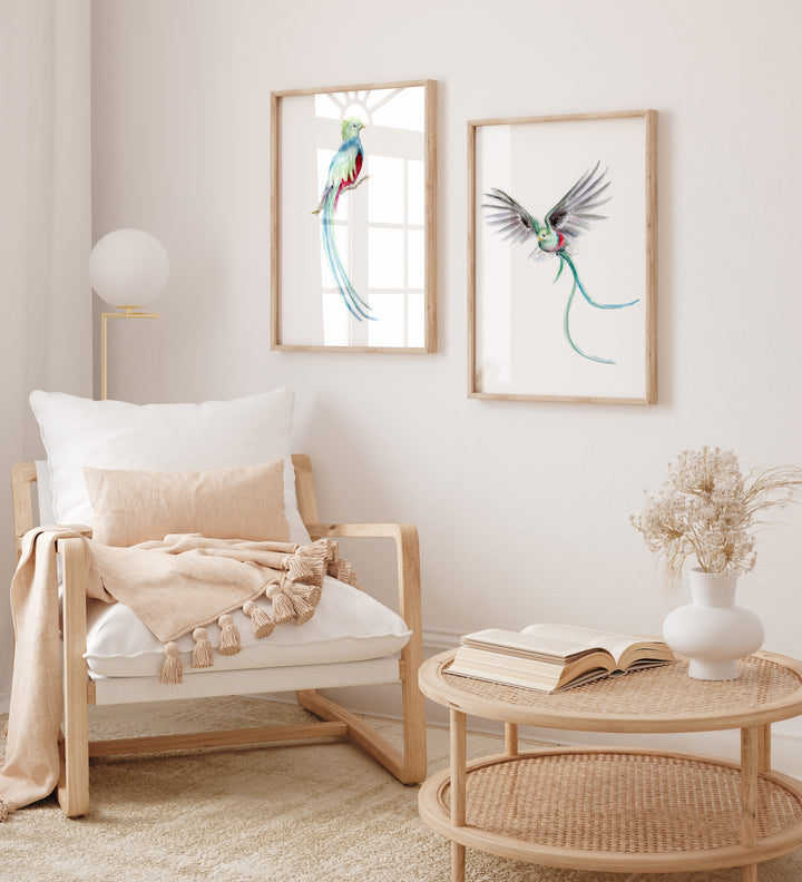 Quetzal vogel kunst prints