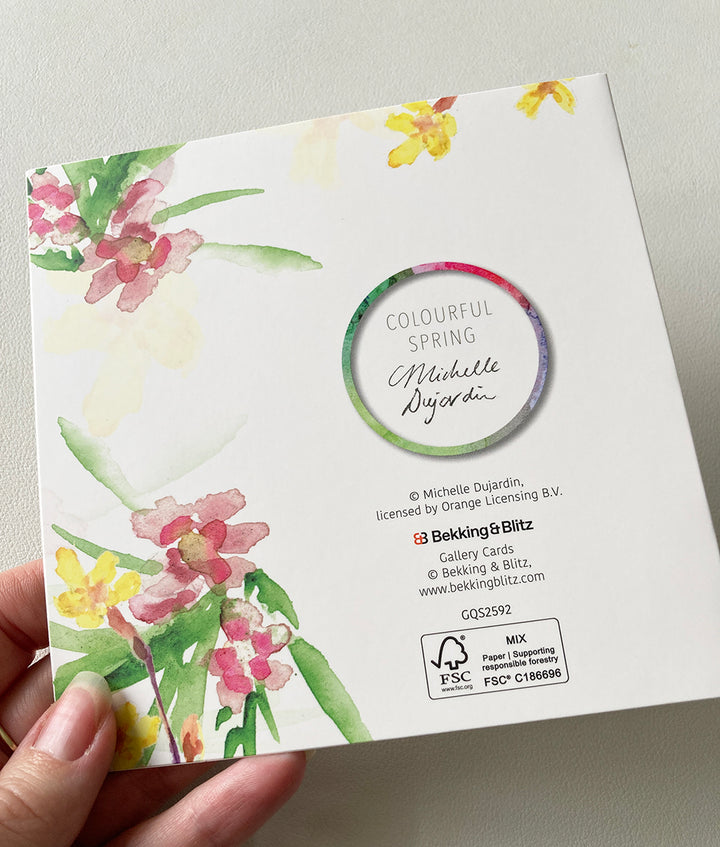 Colorful Spring – Wenskaarten Set van Michelle Dujardin 