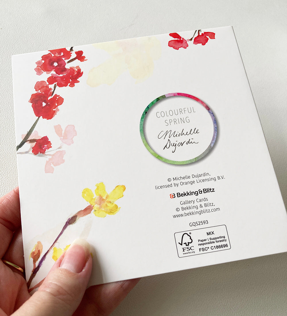 Colorful Spring – Wenskaarten Set van Michelle Dujardin 