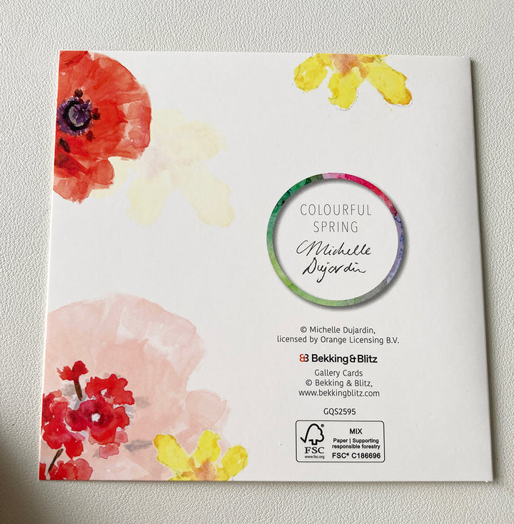 Colorful Spring – Wenskaarten Set van Michelle Dujardin 
