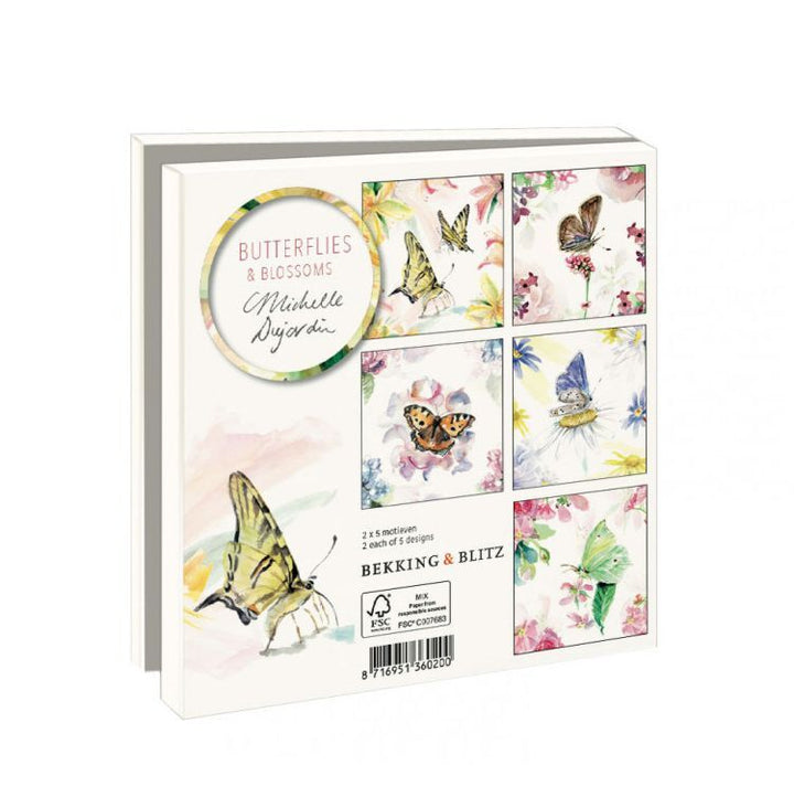 Wenskaarten 'Butterflies and Blossoms' van Michelle Dujardin