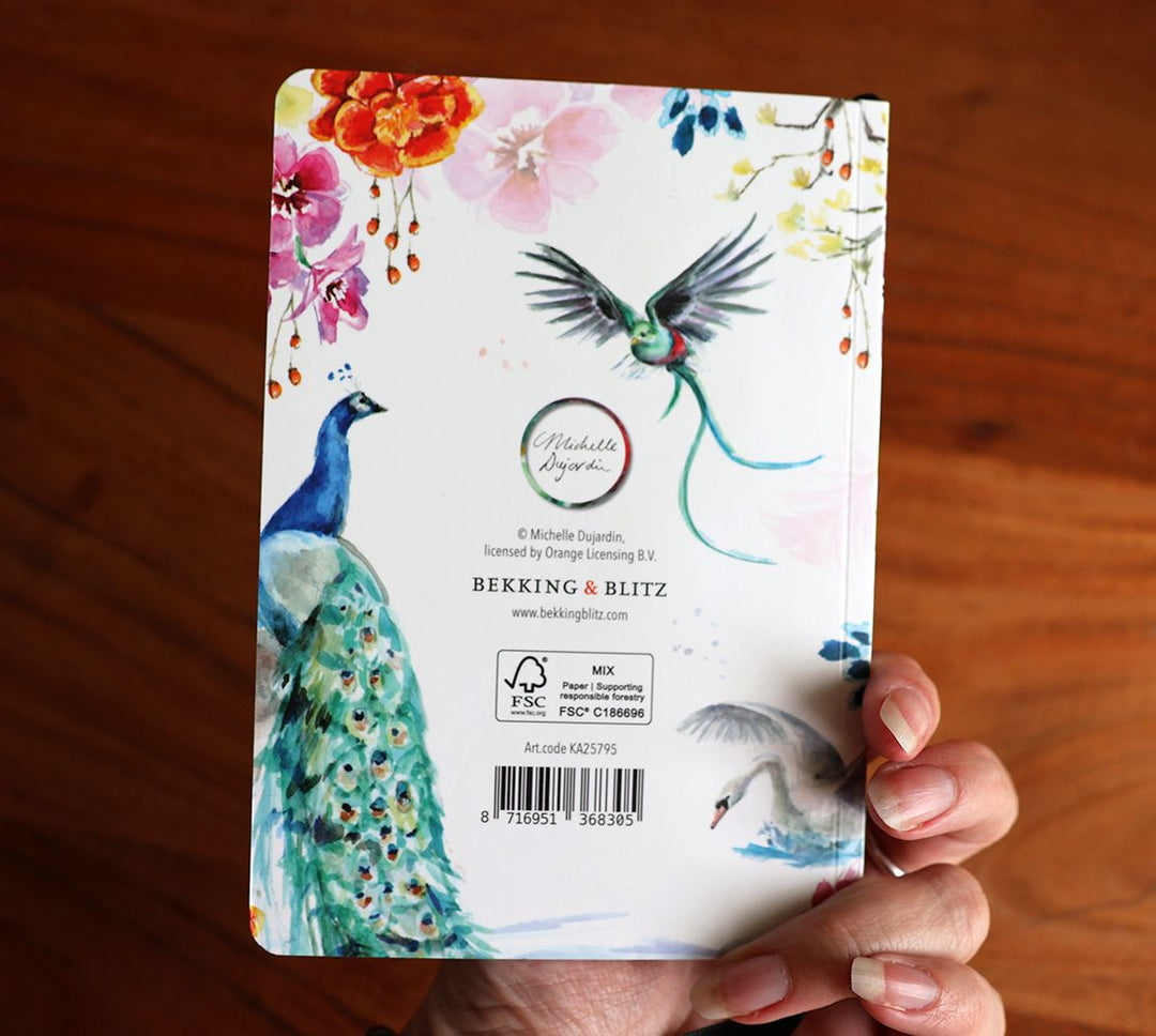 Mini Diary 2025 with Bird and flower illustrations by Michelle Dujardin