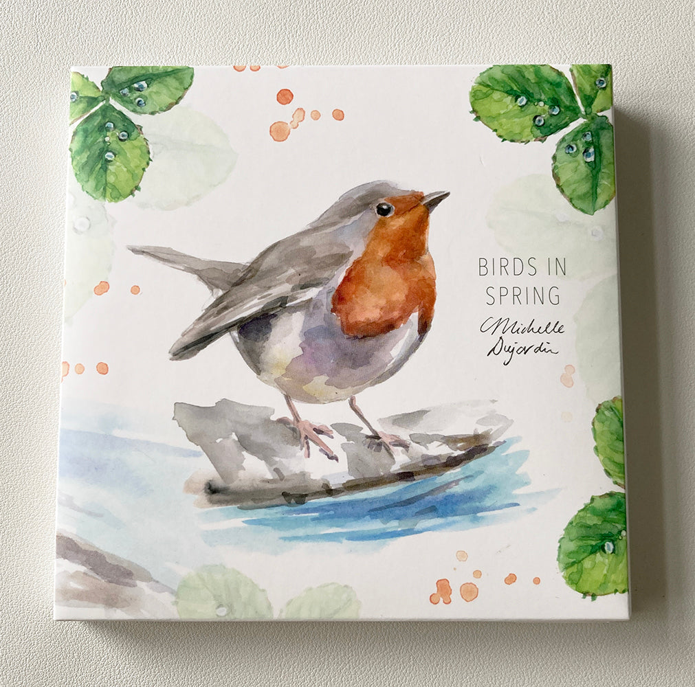 'Birds in spring' wenskaarten set van Michelle Dujardin