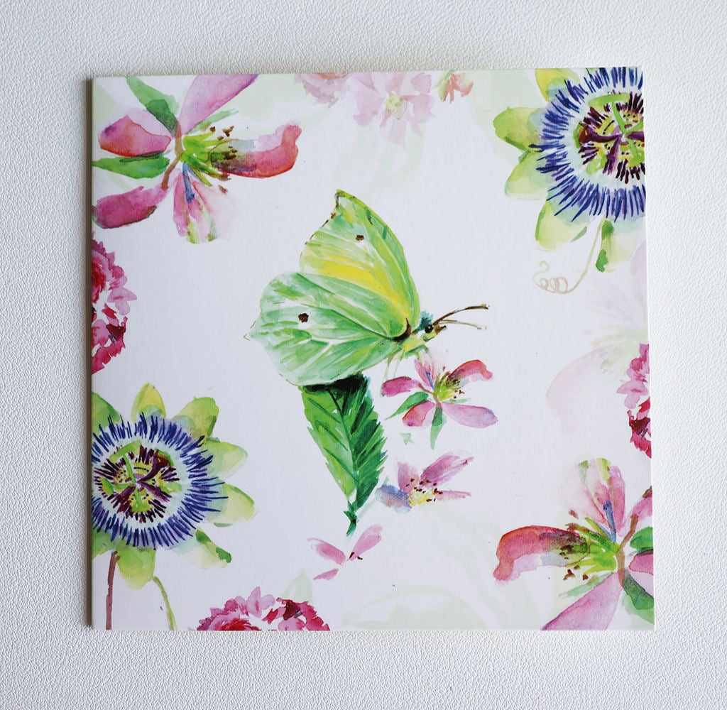 groene citroenvlinder wenskaart van Michelle Dujardin 