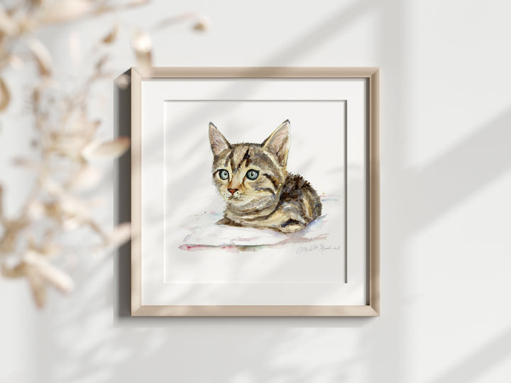 Dierenportret aquarel schilderij