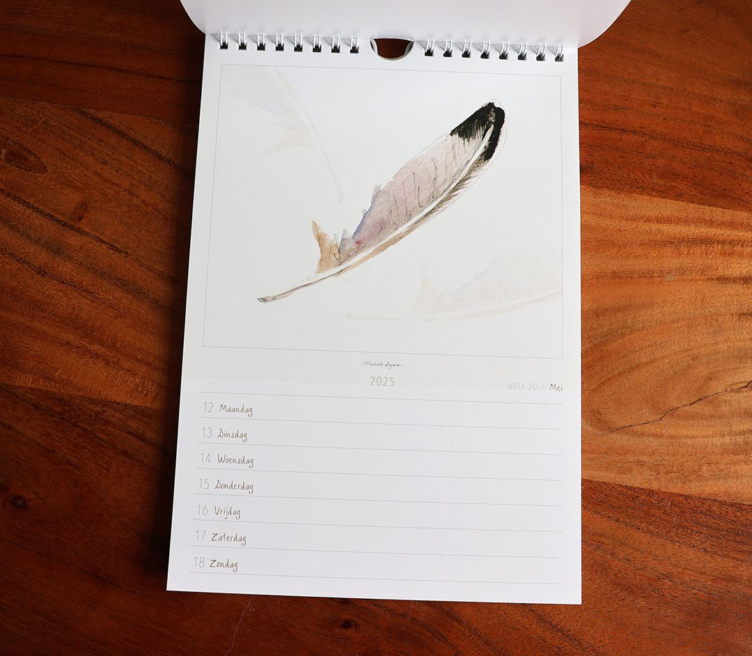 Week calendar 2025 Birds & flowers by Michelle Dujardin