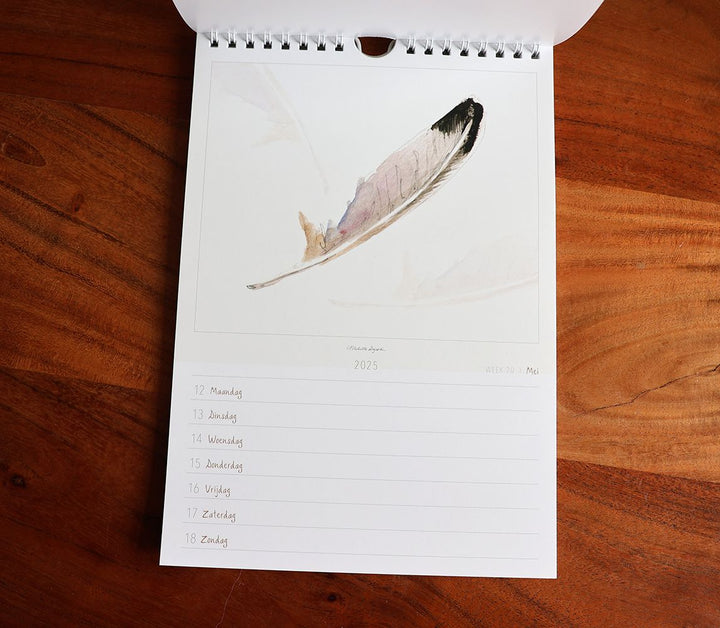 Week calendar 2025 Birds & flowers by Michelle Dujardin