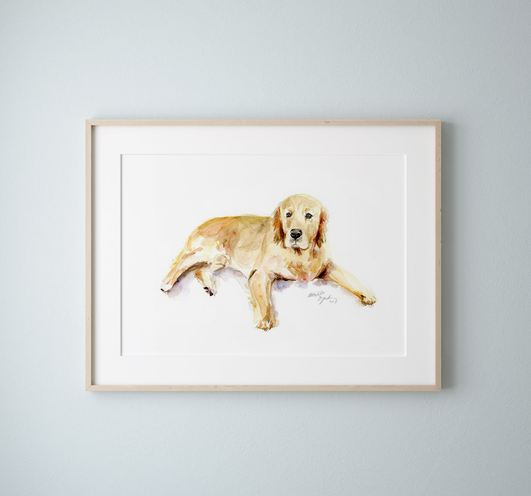 Dierenportret aquarel schilderij