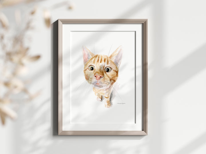 Dierenportret aquarel schilderij