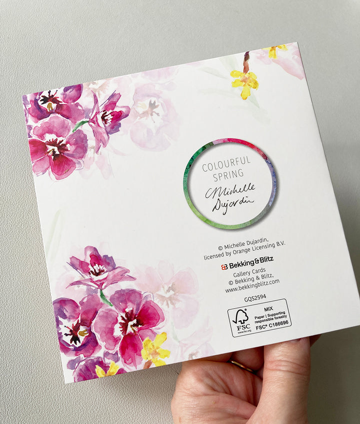 Colorful Spring – Wenskaarten Set van Michelle Dujardin 
