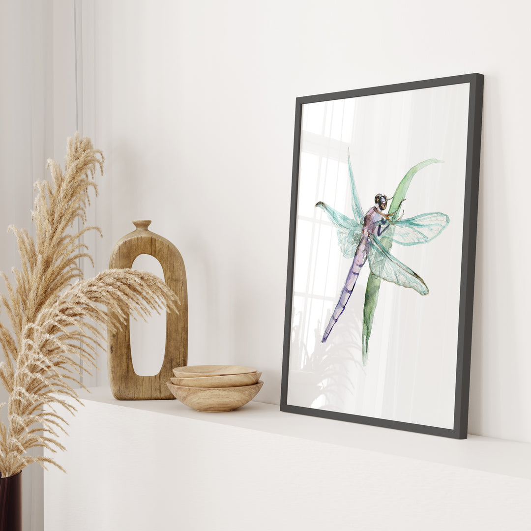 Libelle aquarel print