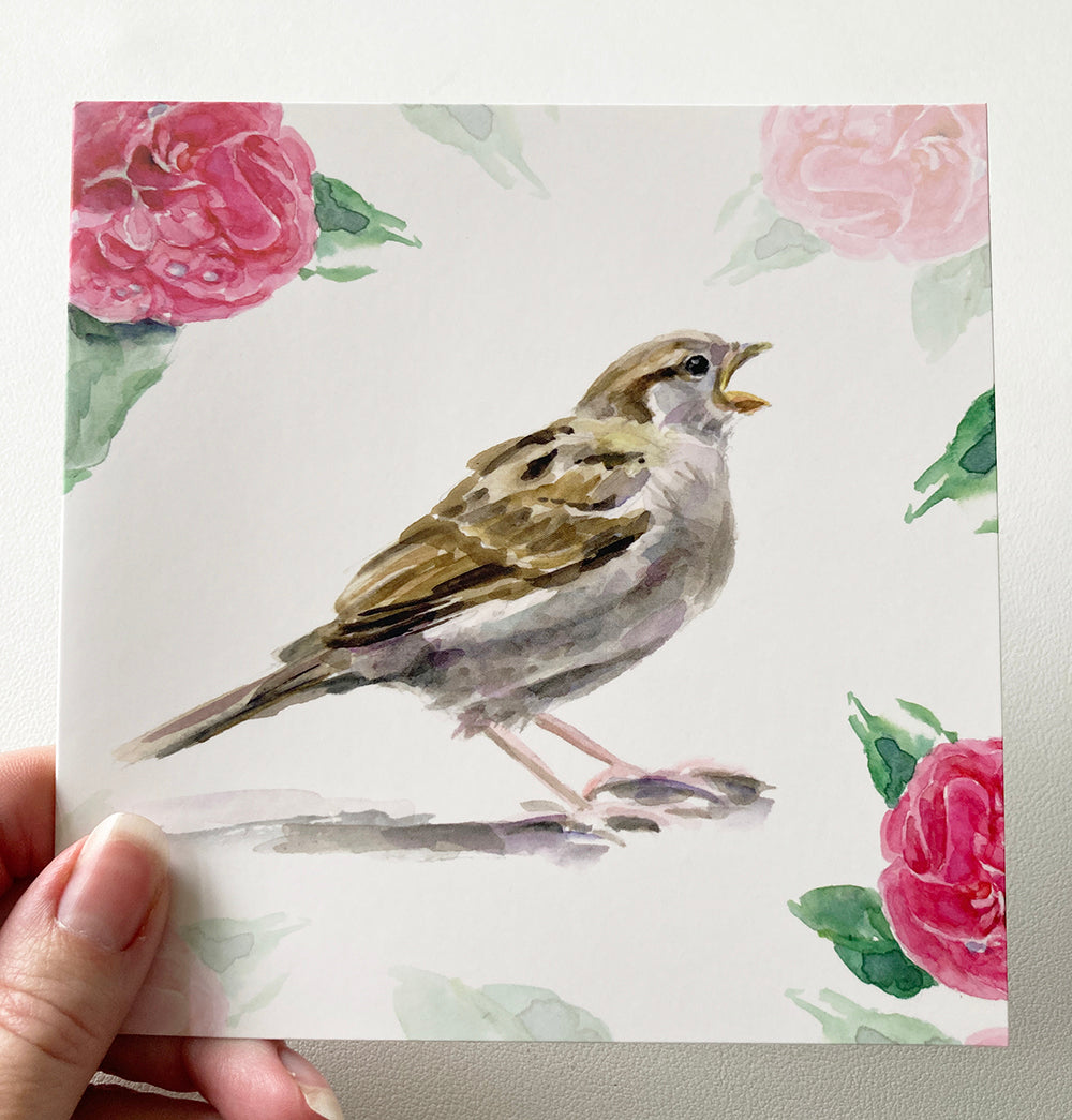 'Birds in spring' wenskaarten set van Michelle Dujardin