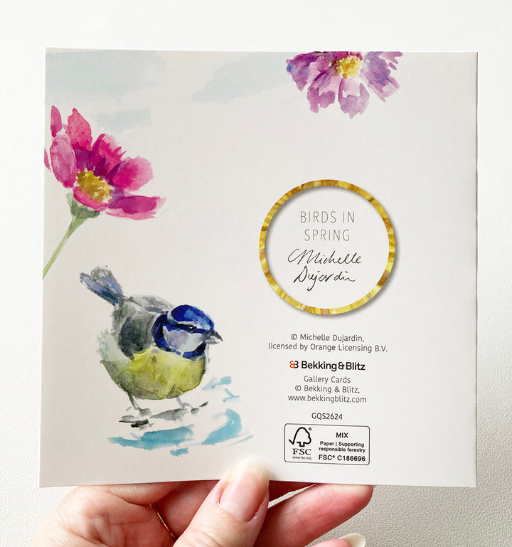 'Birds in spring' wenskaarten set van Michelle Dujardin