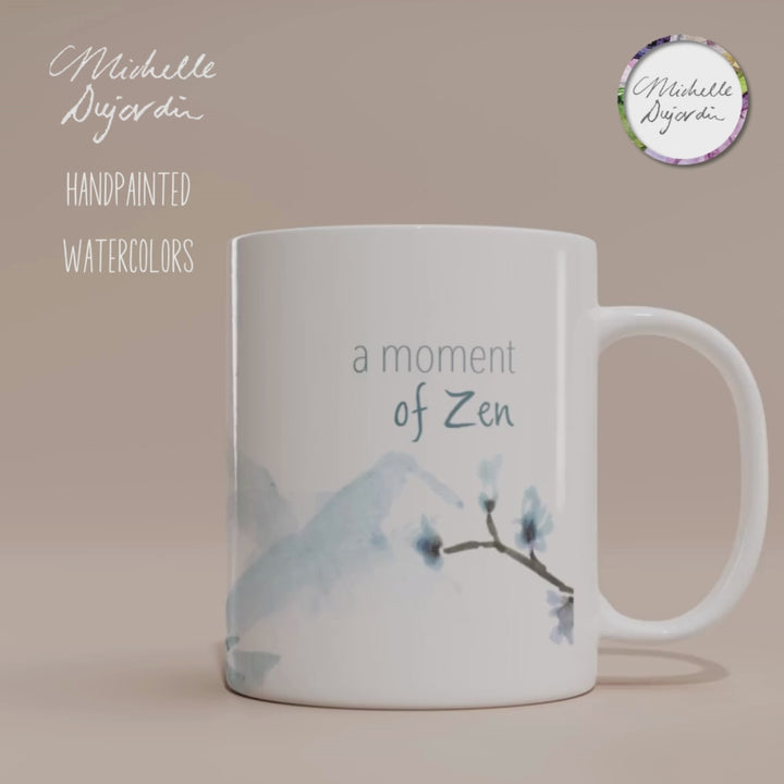 Blauw grijze bergen mok 'Moment of Zen'