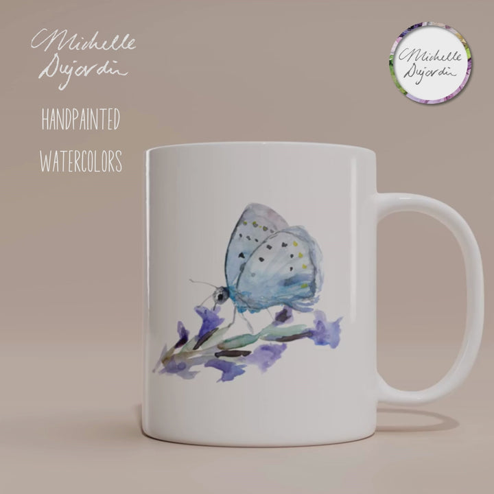 Blue butterfly mug video