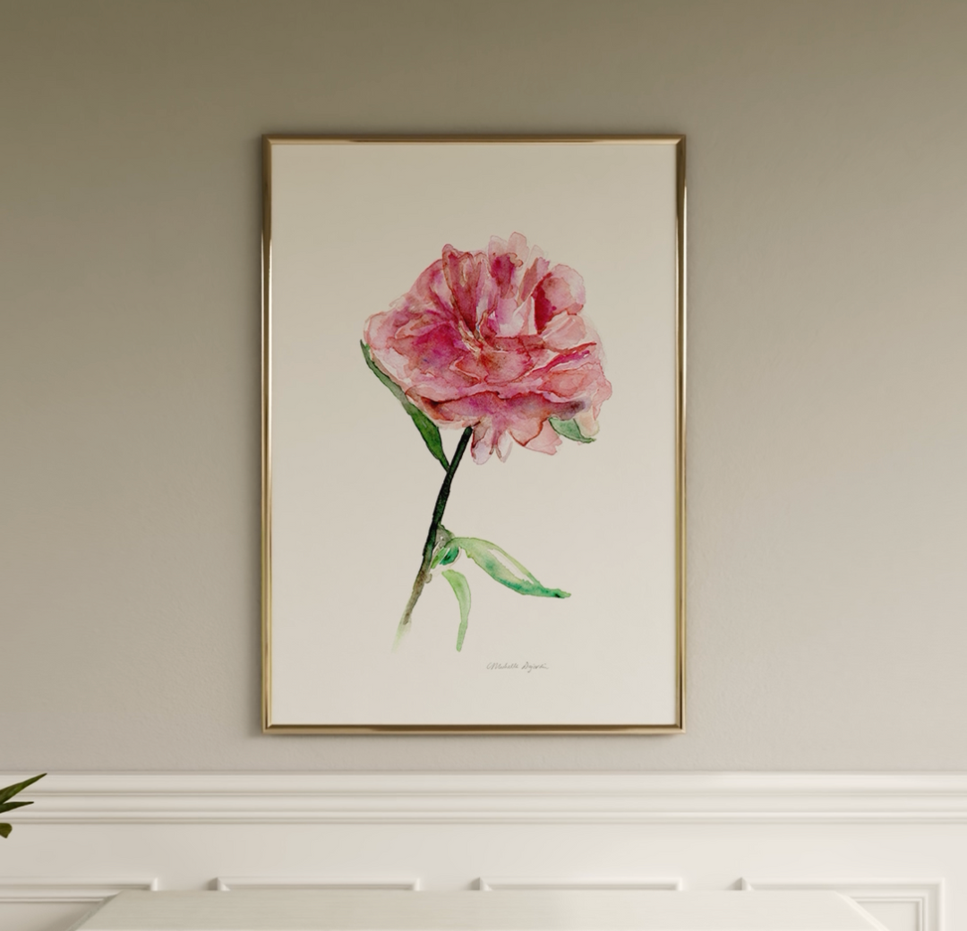 peony rose art