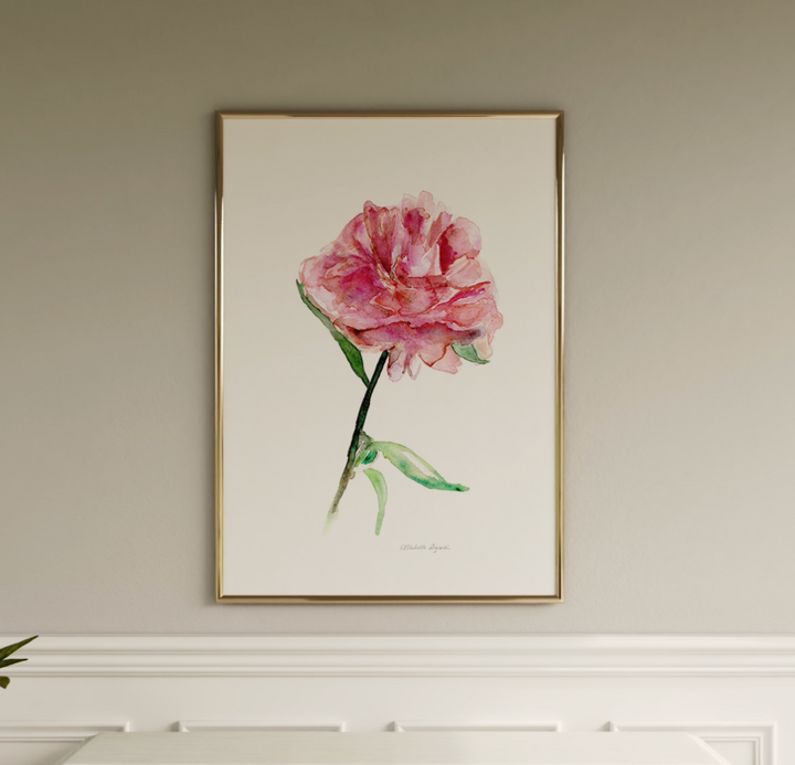 peony rose art