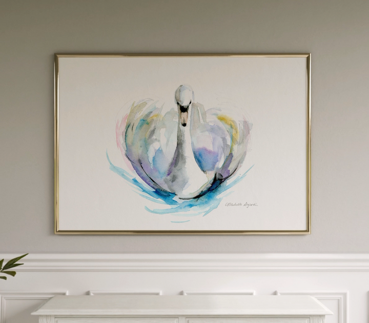 Zwaan kunst print