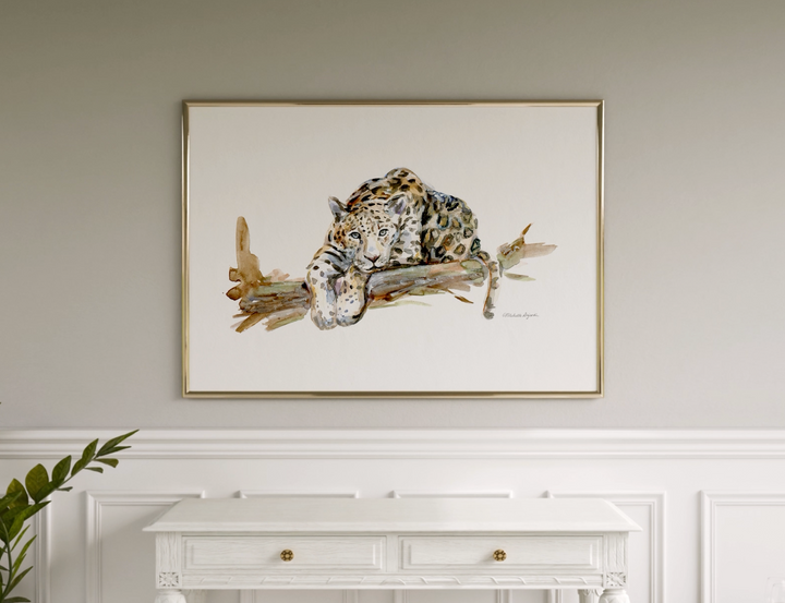 Jaguar Watercolor Art Print