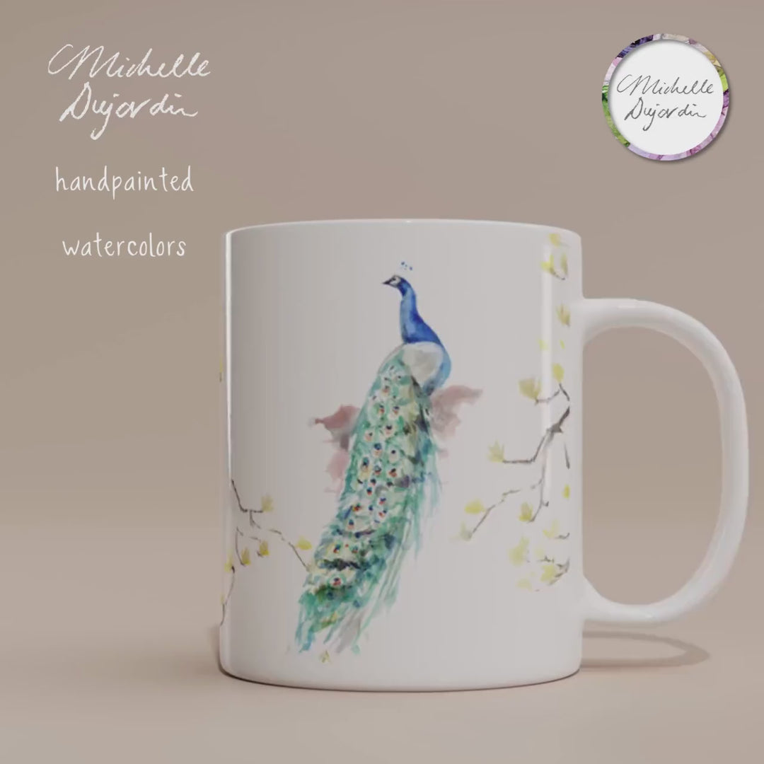 Ceramic Peacock Mug