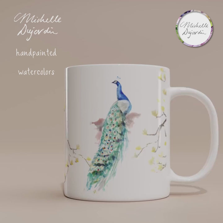 Ceramic Peacock Mug