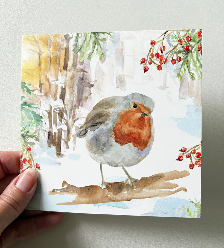 Greeting cards 'Winter Birds' by Michelle Dujardin (2026 release) with kingfisher