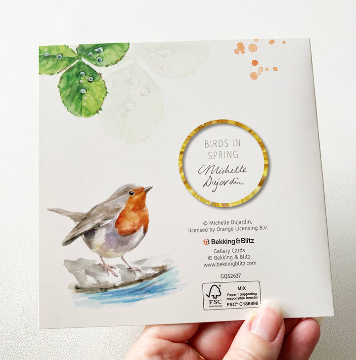 'Birds in spring' wenskaarten set van Michelle Dujardin