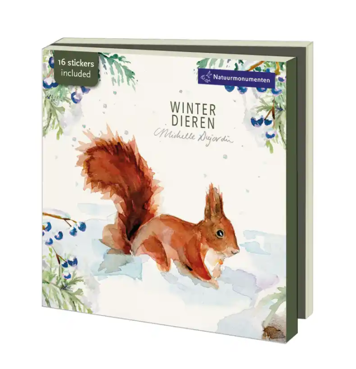 Winterdieren Wenskaarten Michelle Dujardin (2026) Set van 10