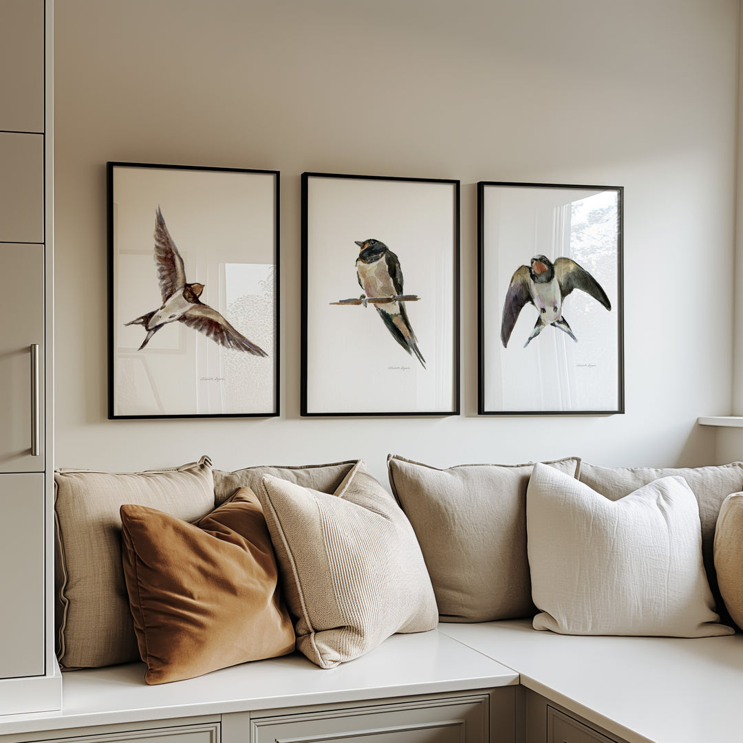 Set van 3 zwaluw prints van Michelle Dujardin